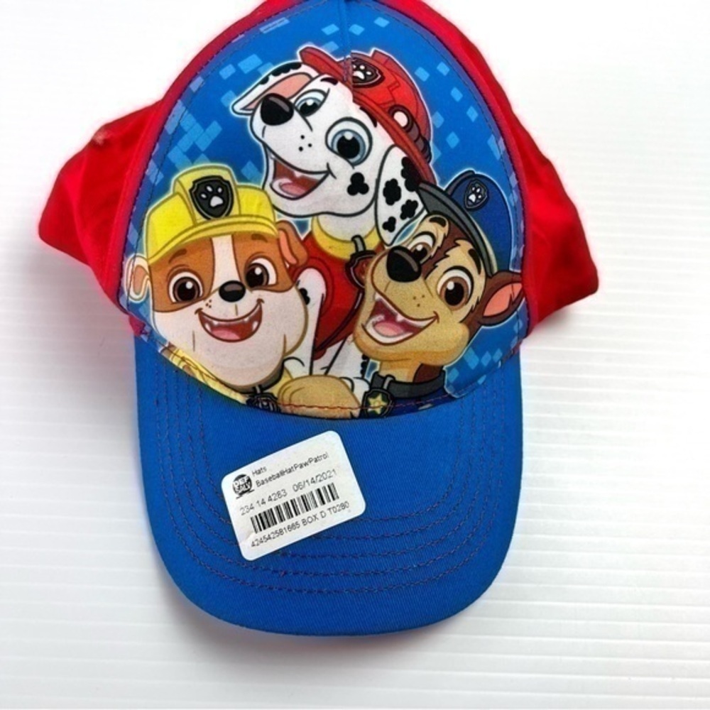 Paw Patrol Kids Baseball Cap Red Blue Nickelodeon NWOT